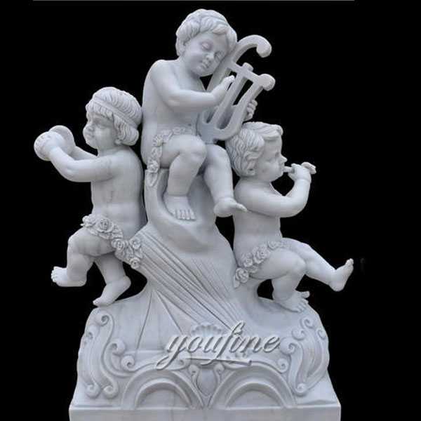 Best White Marble Statues of White Marble Little Angel Statues Cherubs Statue for sale