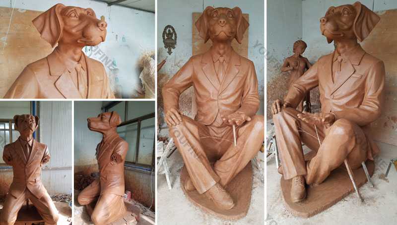 Clay-model-of-dog-man