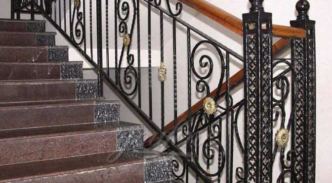 Wrought Iron Straight Stairway