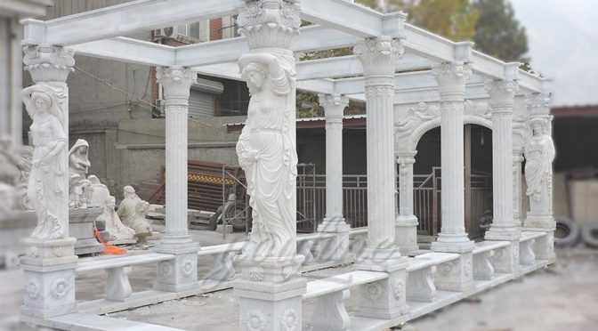 Decorative outdoor large marble gallery-3