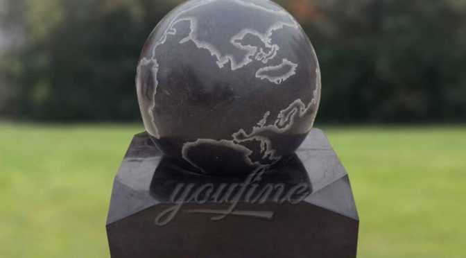 Gorgeous Stone Rolling Sphere Limestone Water Fountain