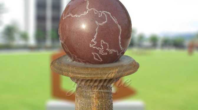 Modern Garden Stone Granite Rolling Ball Fountain