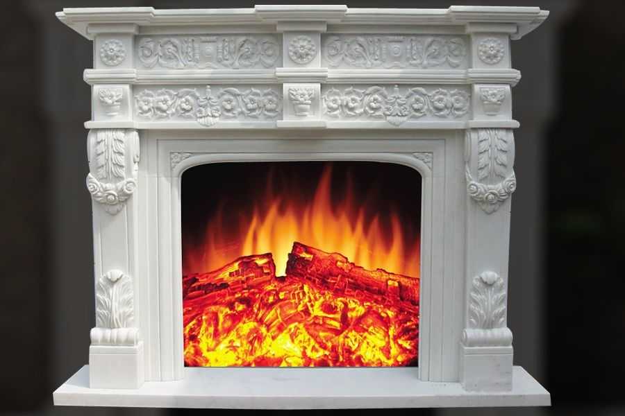 Factory Georgian white marble fireplace mantel on sale