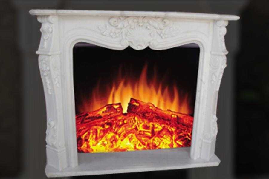 Factory decorative french style white marble fireplace mantel on sale