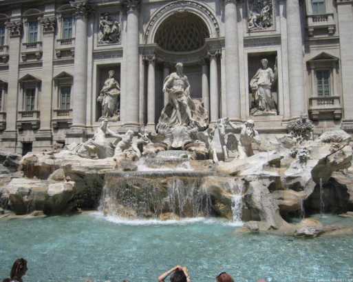 The Appreciation of World Famous Marble Fountain-Fontana di Trevi