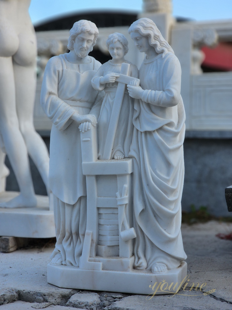 Garden Life Size Religious Holy Family Marble Statue