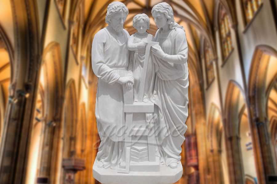 Garden Life Size Religious Holy Family Marble Statue