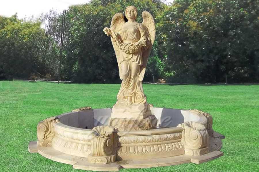 Garden Sale Statue Marble Angel Water Fountain With Shells MFSF03You