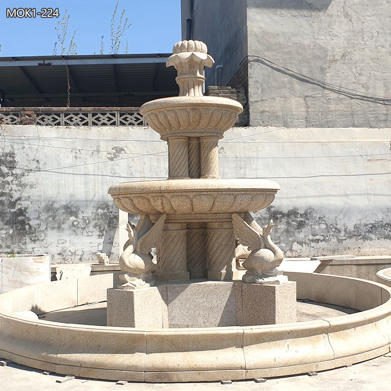 Garden Stone Swan Marble Water Fountain Supplier
