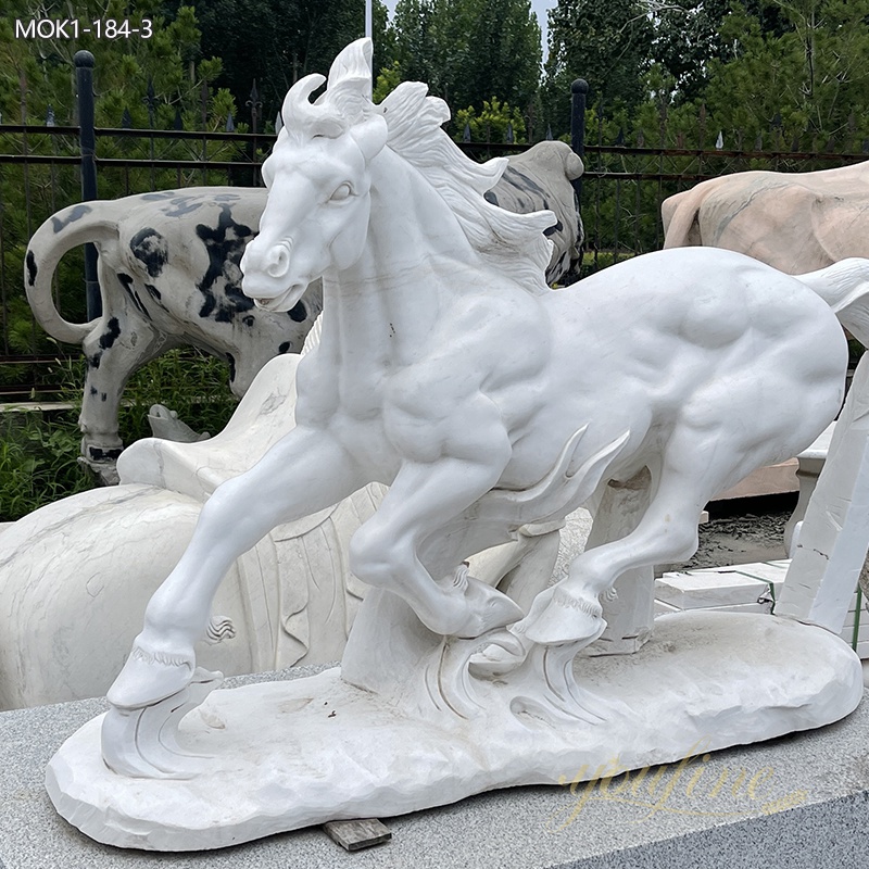 Garden Outdoor Marble Horse Statue for Sale