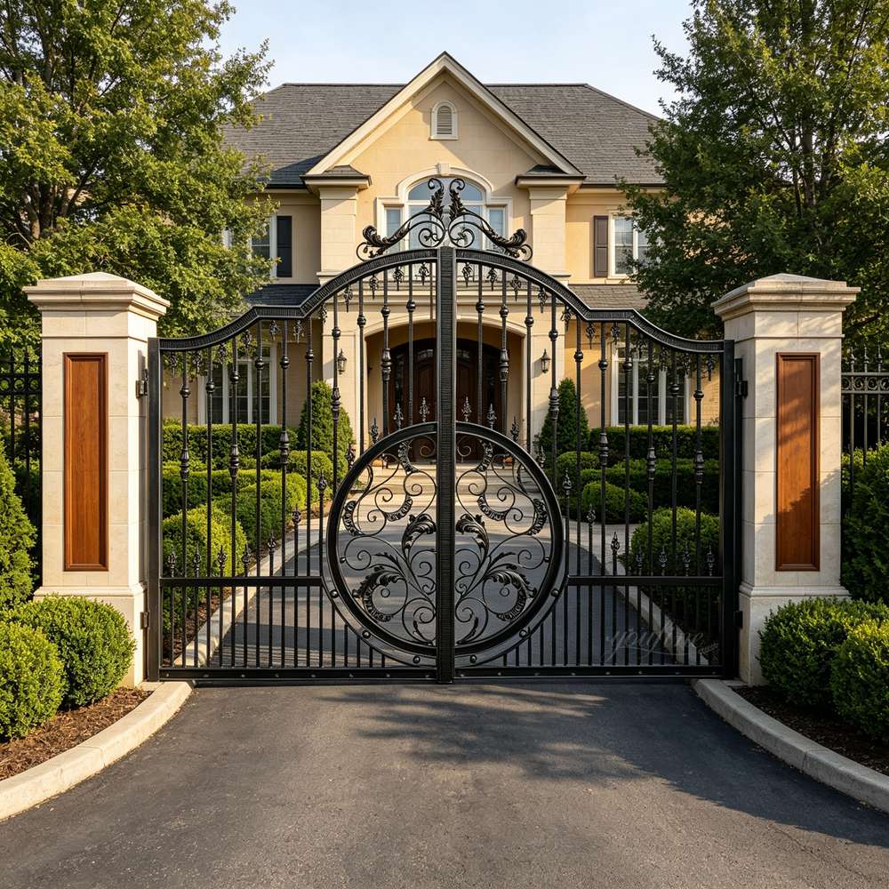 Gate with Scrolling Floral