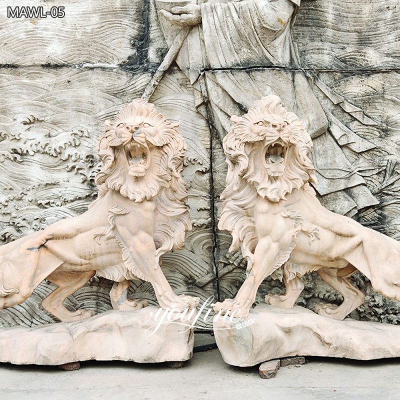 Guardian Roaring Lion Statue