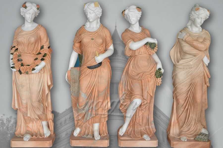 Hand carved classic four season marble statues