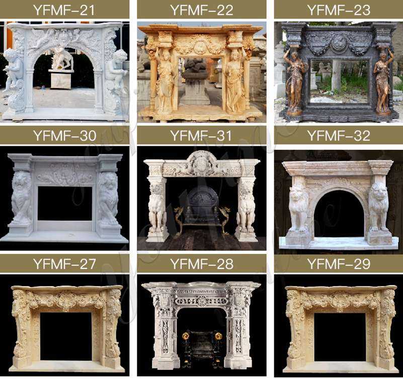 High quality marble fireplace mantel for sale