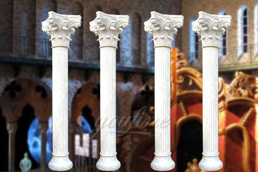 High quality roman white marble columns for wedding decoration