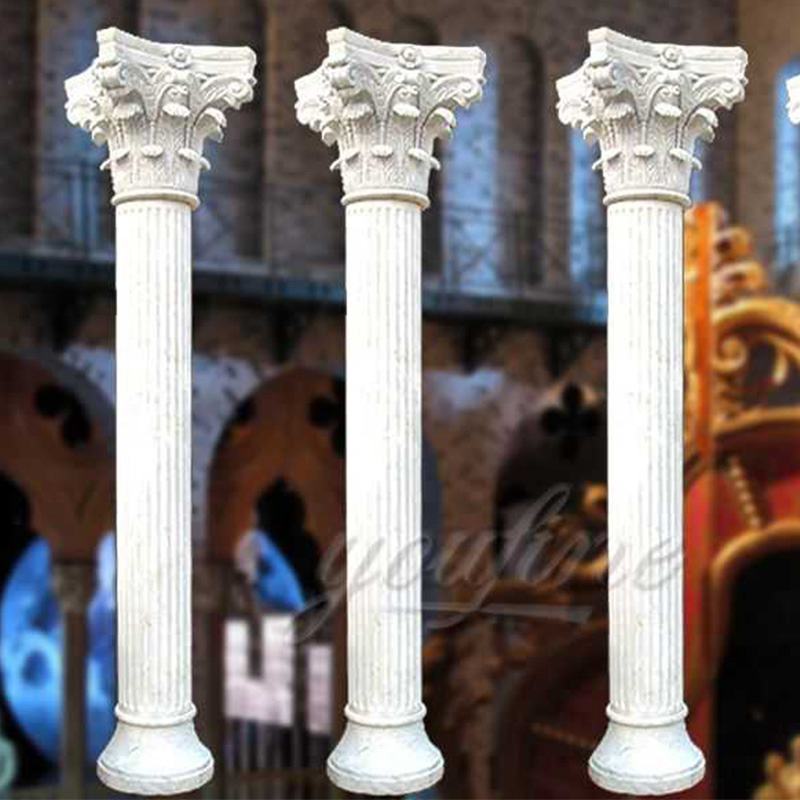 High quality roman white marble columns for wedding decoration