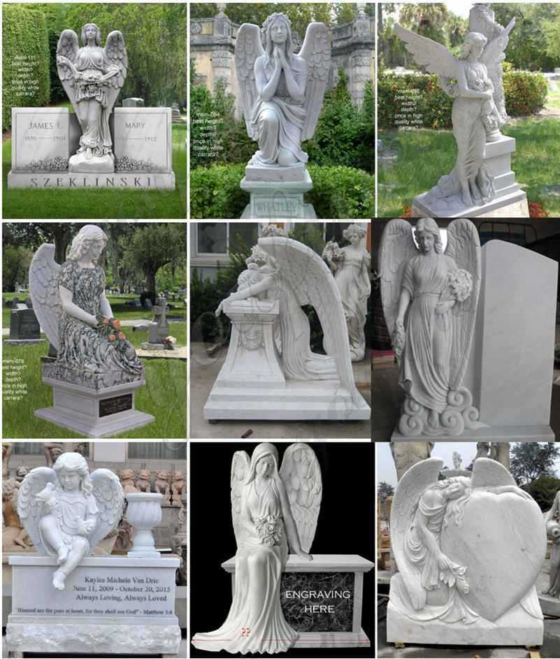 Hot Sale Beloved Angel Marble Headstone Angel Monument