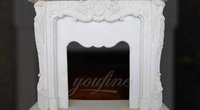 Hot sale decorative French style marble stone fireplace