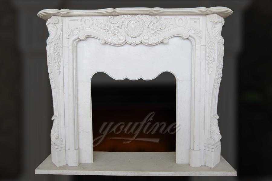 Hot sale decorative French style marble stone fireplace