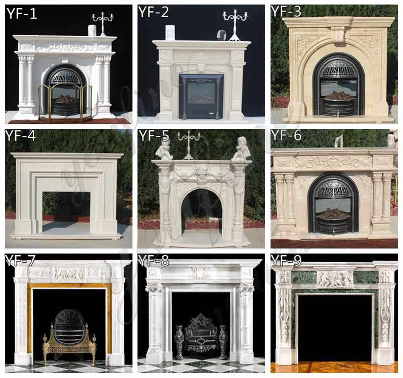 Indoor Victorian white marble fireplace frame for sale