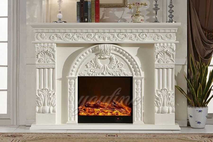 The good using of the marble fireplace