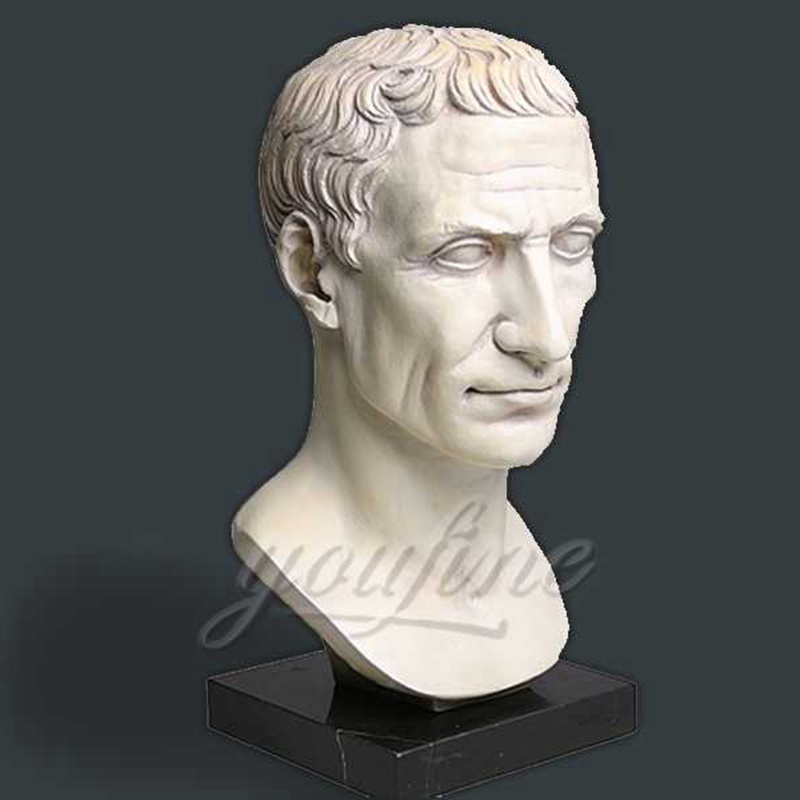 Marble Julius Caesar Bust Statue Indoor Decoration