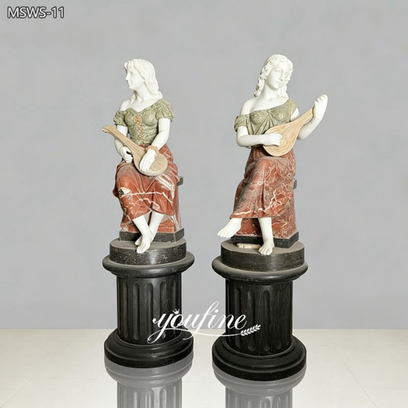 Lady Lute Player Statues