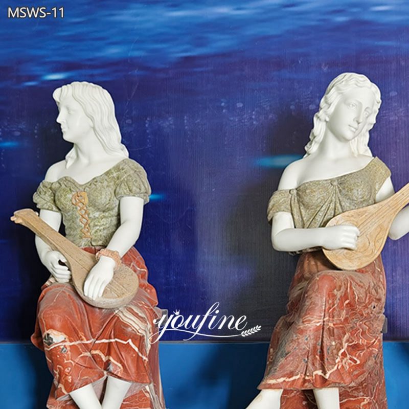 Lady Lute Player Statues details