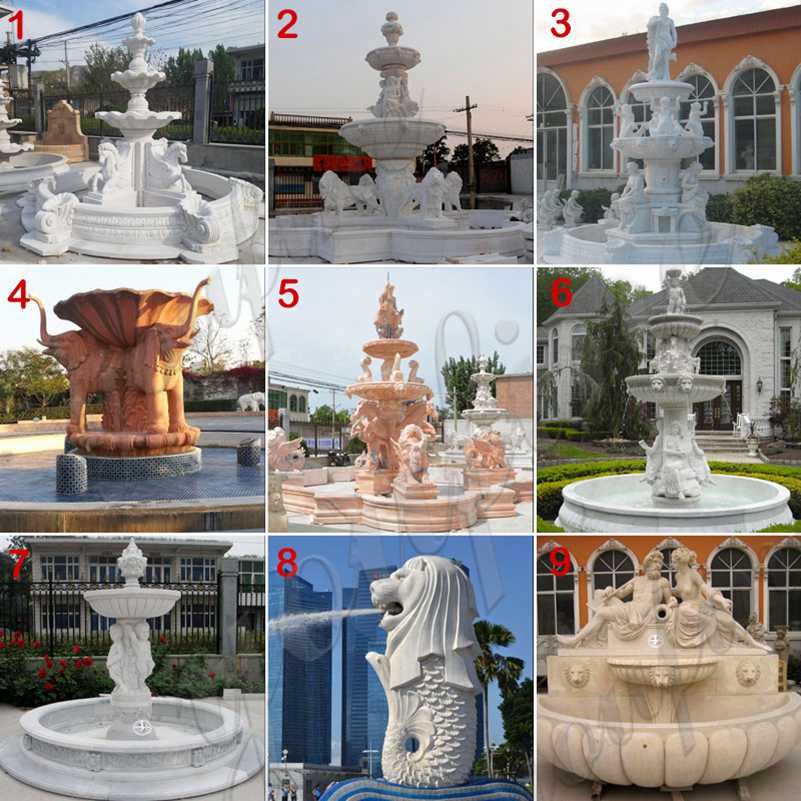 Large Outdoor Marble Lion Fountain for Sale