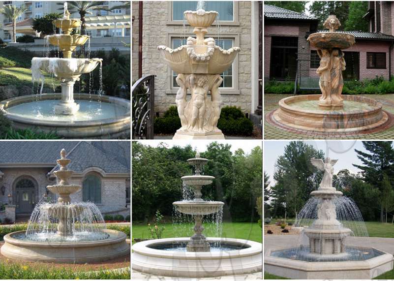 Large Outdoor White Marble Lion Fountain for Sale