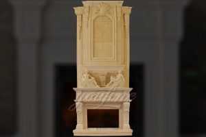 marble fireplace over mantel