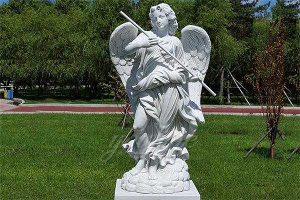 Large outdoor marble Sant’Angelo sculpture for decor