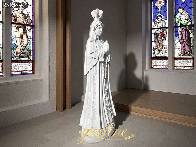 Life Size Virgin Mary with Crown marble statue