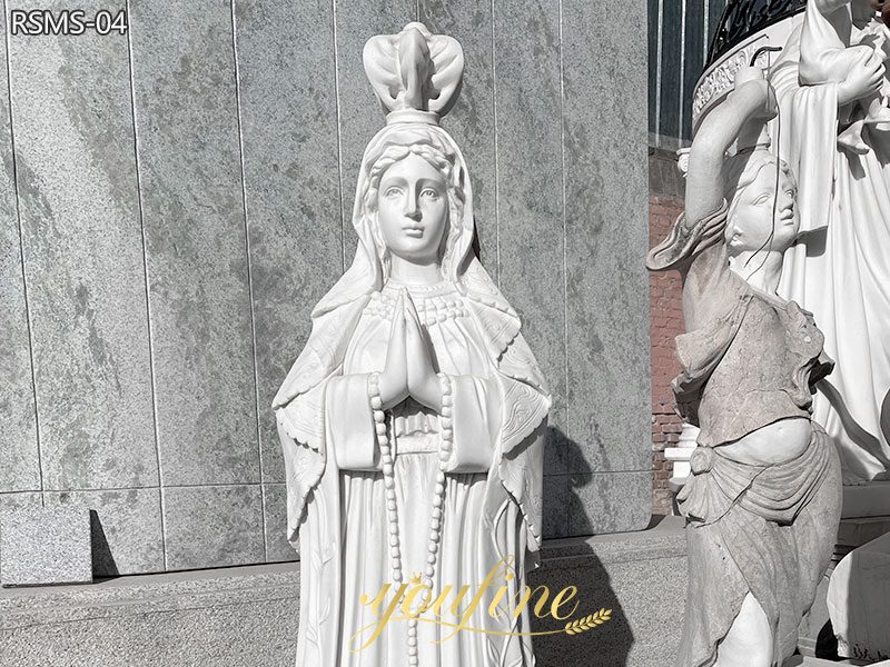 Life Size marble Virgin Mary Statue with Crown