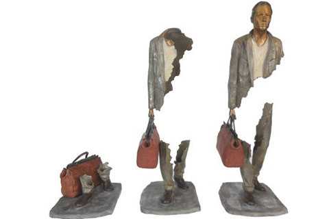 Powerful, Fragmented Bronze Sculptures by Bruno Catalano in Venice