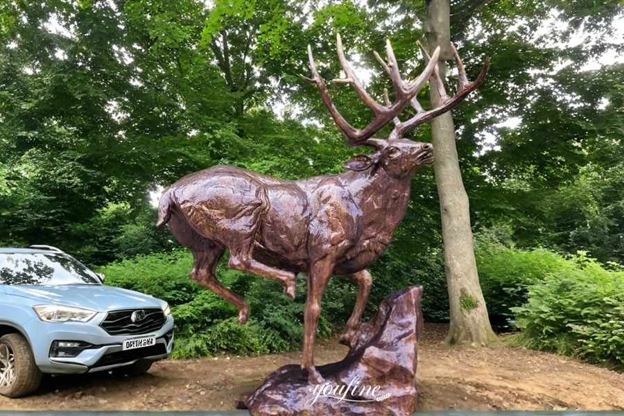 Lifesize outdoor garden deer statues
