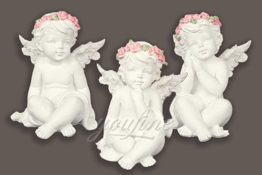 Lovely life size decoration marble cherub statues