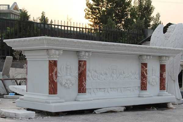 Hand Carved Long Last Supper Marble Altar Table