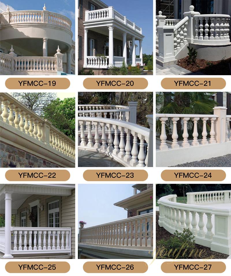 Hot Design Beige Marble Balustrade Manufacturer