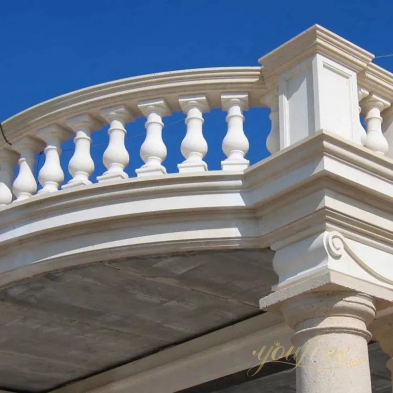 Hot Design Beige Marble Balustrade Manufacturer