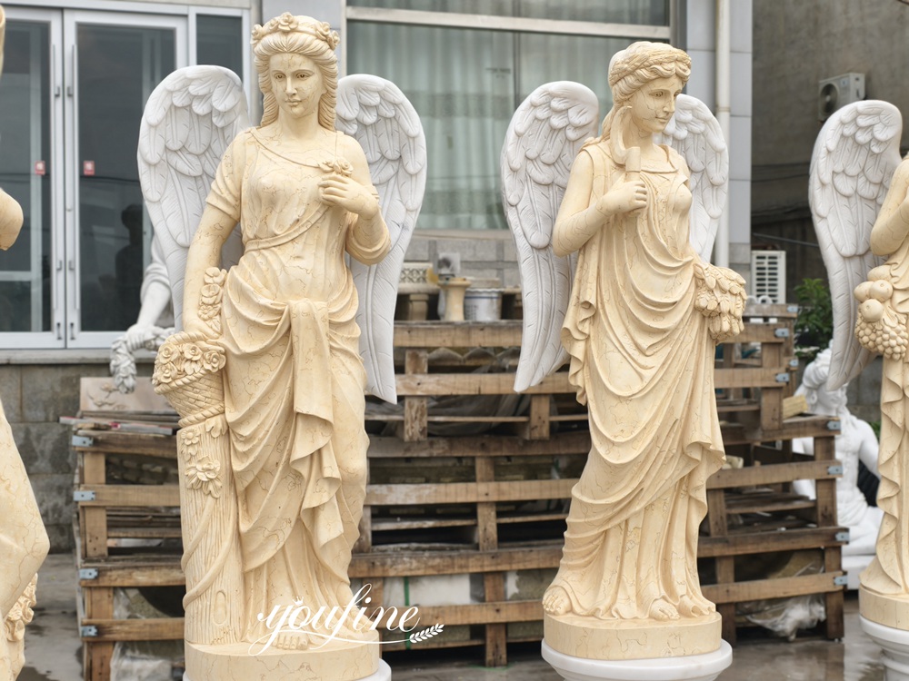 Marble Four Seasons Angel Statues details