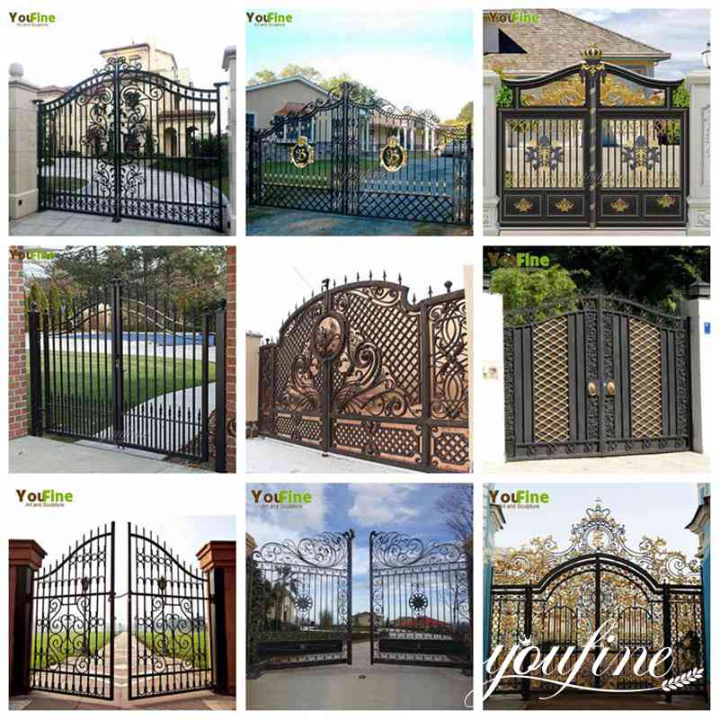 Modern House Wrought Iron Gate Design