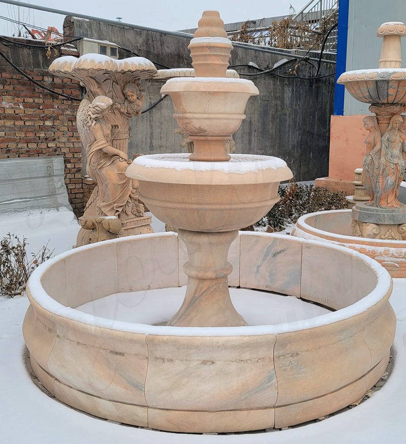 Multi-level marble fountain