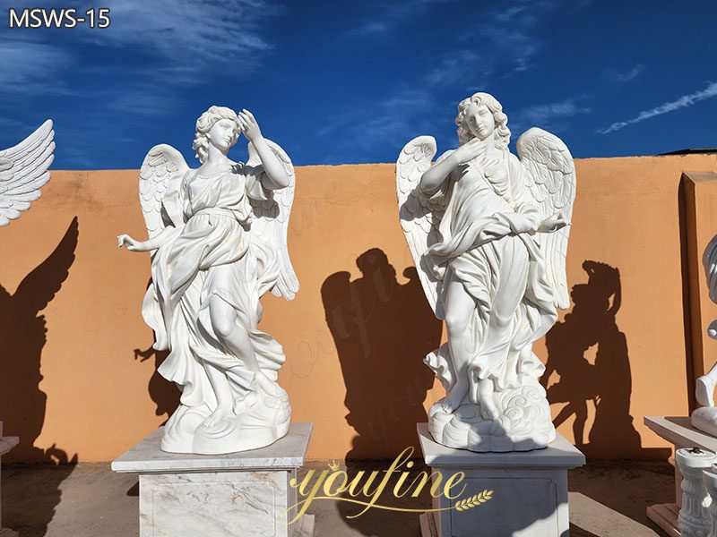 Marmeren Sant'Angelo-sculptuur voor buiten