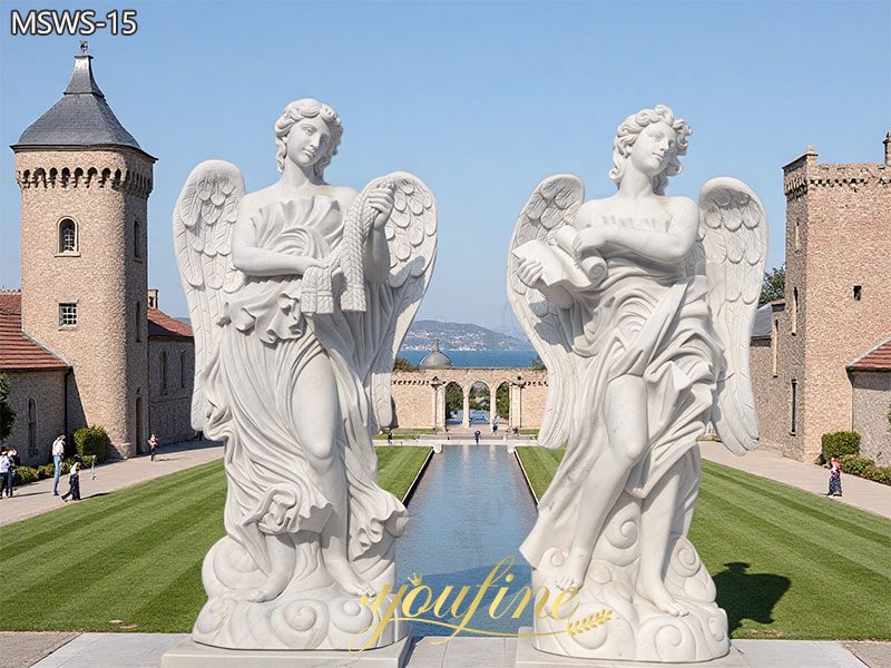Tượng điêu khắc Sant'angelo bằng đá cẩm thạch ngoài trời dùng để trang trí.
