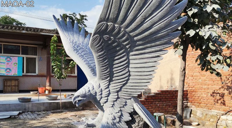 Outdoor-Natural-Carved-Marble-Eagle-Statue-01