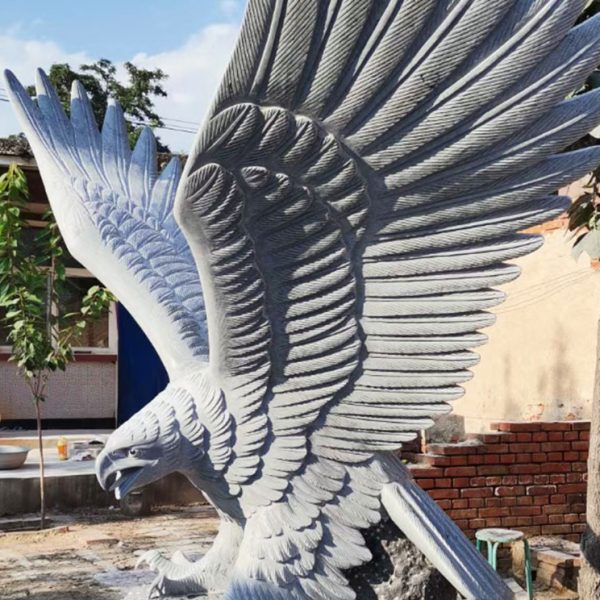 Outdoor-Natural-Carved-Marble-Eagle-Statue-4