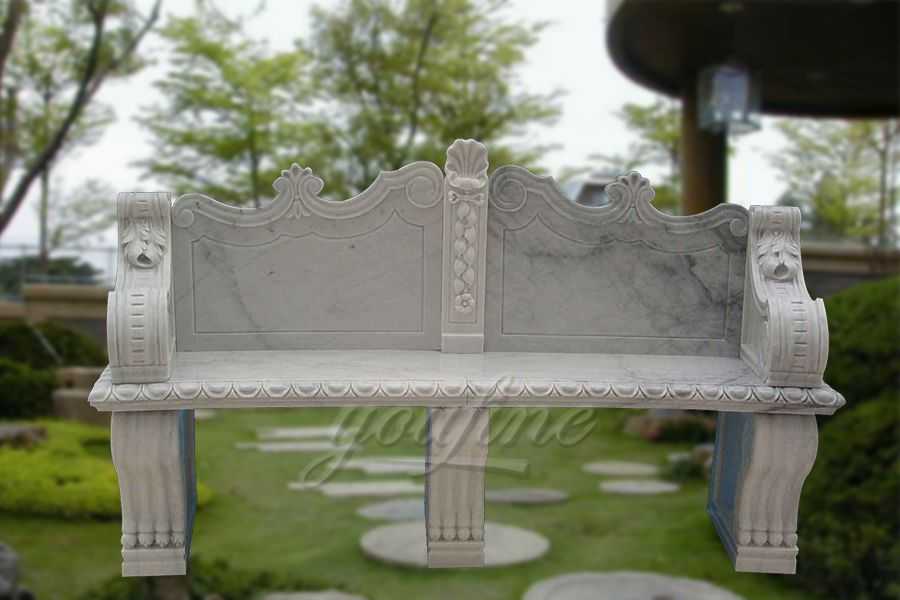 Outdoor antique marble bench for garden GSMB-02