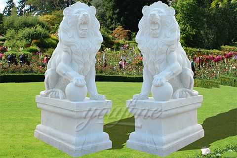 Outdoor garden stone lion statue for sale