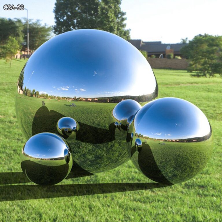 Park Large Stainless Steel Ball Sculpture for Lawn
